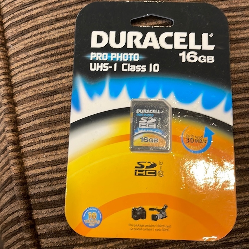 Duracell pro photo UHS-1 class 10 16 GB pro photo